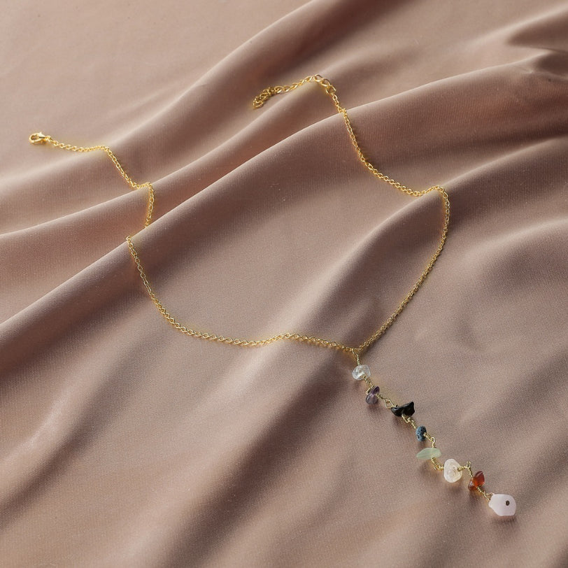 Spiritual 7 Chakra Healing Stones Necklace