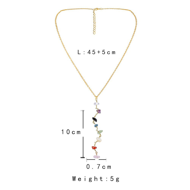 Spiritual 7 Chakra Healing Stones Necklace