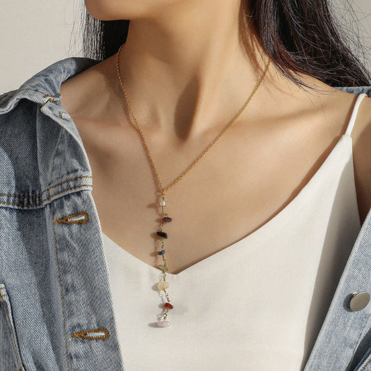 Spiritual 7 Chakra Healing Stones Necklace