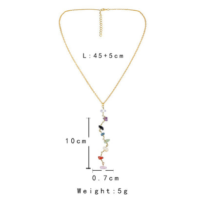 Spiritual 7 Chakra Healing Stones Necklace